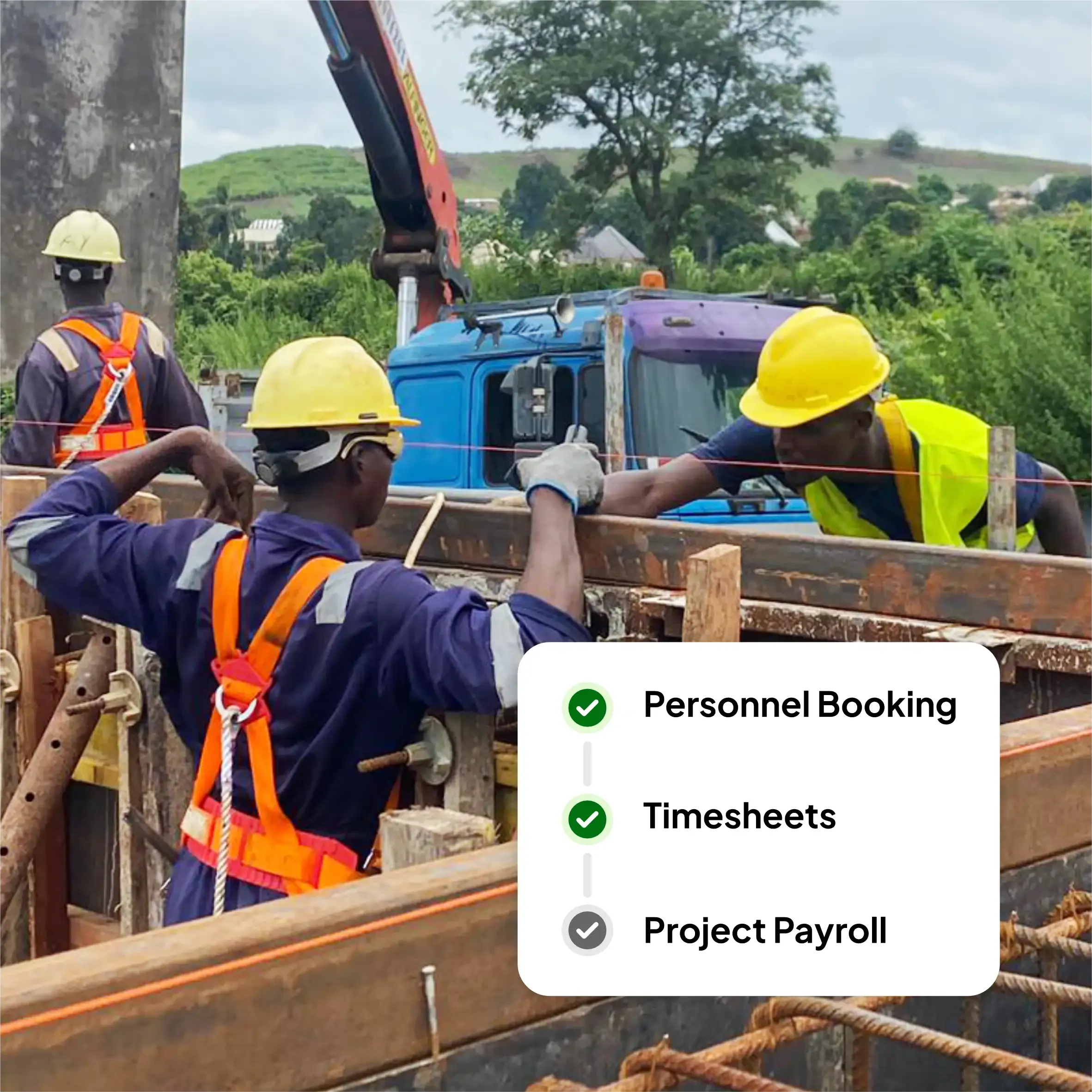Project and site-based workforce coordinated in RayCordHR